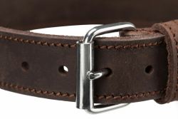 Kožený obojek RUSTIC, S-M: 34-40 cm/ 25 mm, tmavě-hnědá TRIXIE