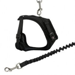 Měkký síťovaný Y-postroj s elastickým vodítkem pro kočku XL 39-60cm / 1,00 m TRIXIE