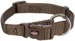 Obojek PREMIUM 35-55 cm/20 mm (M-L),  lískový ořech