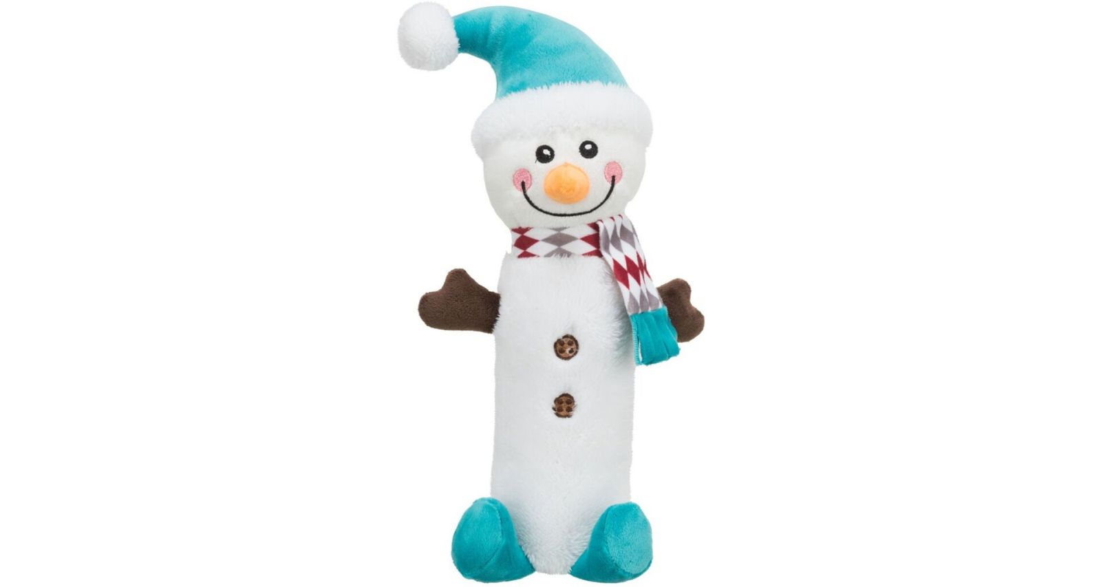 Xmas SNOWMAN, plyšový sněhulák s pet lahví uvnitř, 38 cm