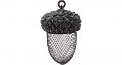 Žalud - zásobník na ptačí krmivo, 700 ml/14×22 cm, pryskyřice/kov, hnědá/bílá TRIXIE