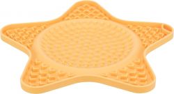 Lick´n´Snack HVĚZDA - podložka k pomalému krmení, 23,5 cm, silikon, žlutá