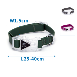 Nylonový voděodolný LED obojek 1,5x25-40cm Nobleza