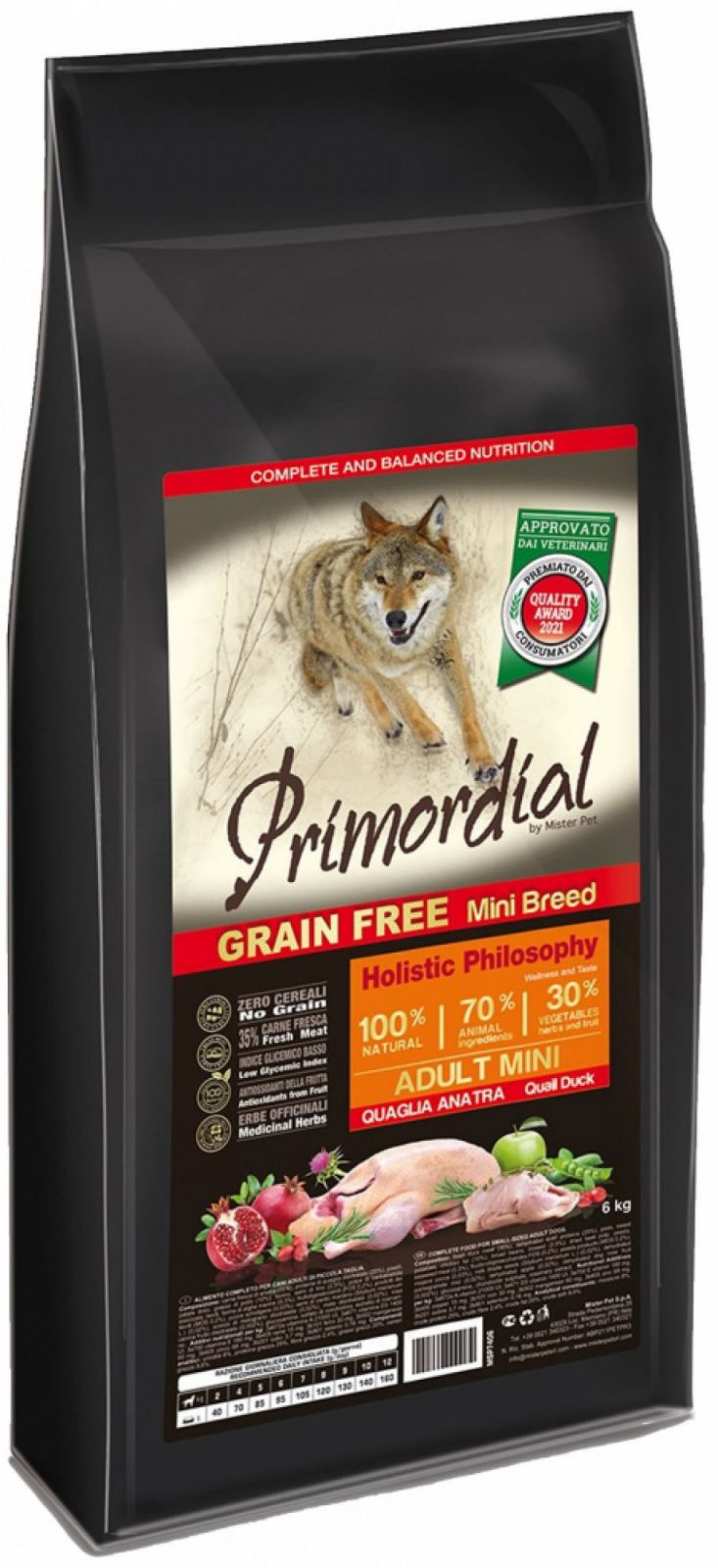 Primordial GF Adult Mini Quail & Duck 6kg