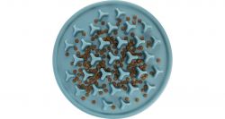 Protihltací talíř Slow feeding PILLARS, k pomalému krmení, TPE, ø 35 cm, modrá