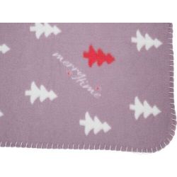 Vánoční deka NIVIA 100 x70 cm, fleece, šedá/berry/petrolejová TRIXIE