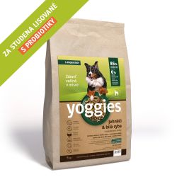 YOGGIES Dog Jehněčí a bílá ryba 5kg