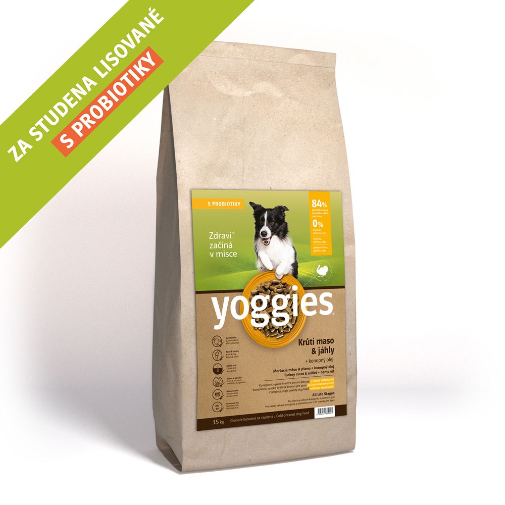 YOGGIES Dog Krůtí maso s jáhly 5kg