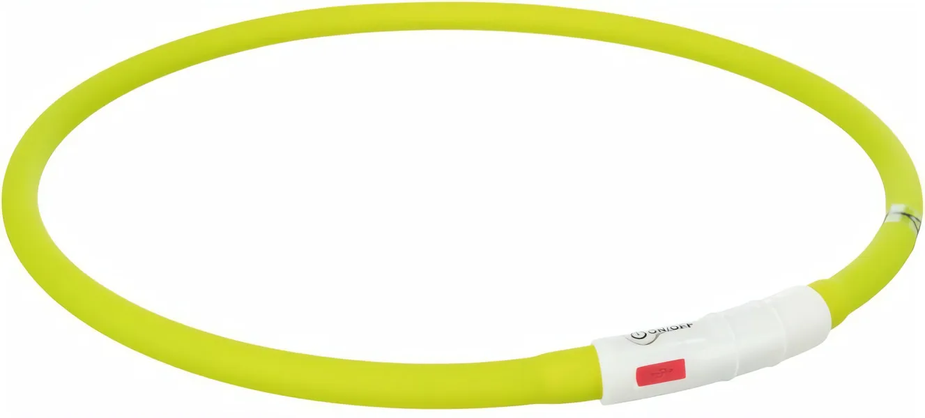Flash USB svítící obojek XS-XL 70 cm / 10 mm, zelený TRIXIE