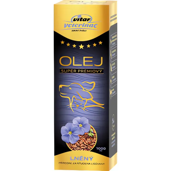 VITAR Veterinae Lněný olej 1000ml