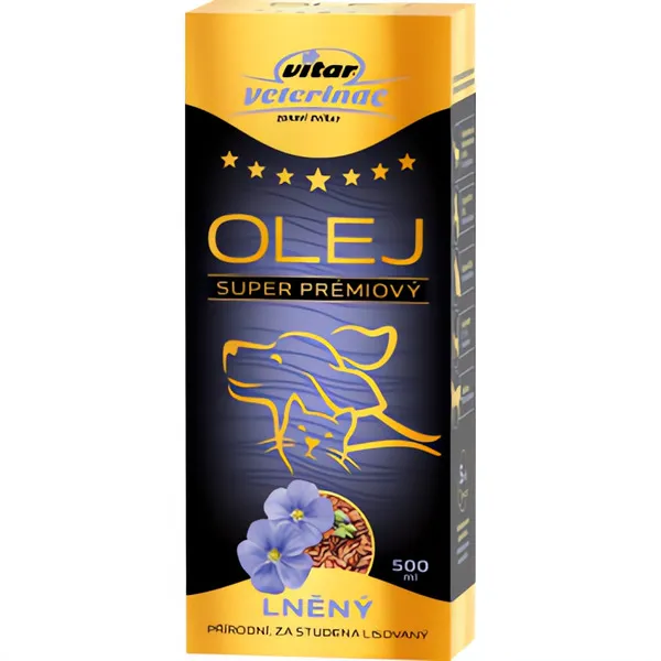 VITAR Veterinae Lněný olej 500ml