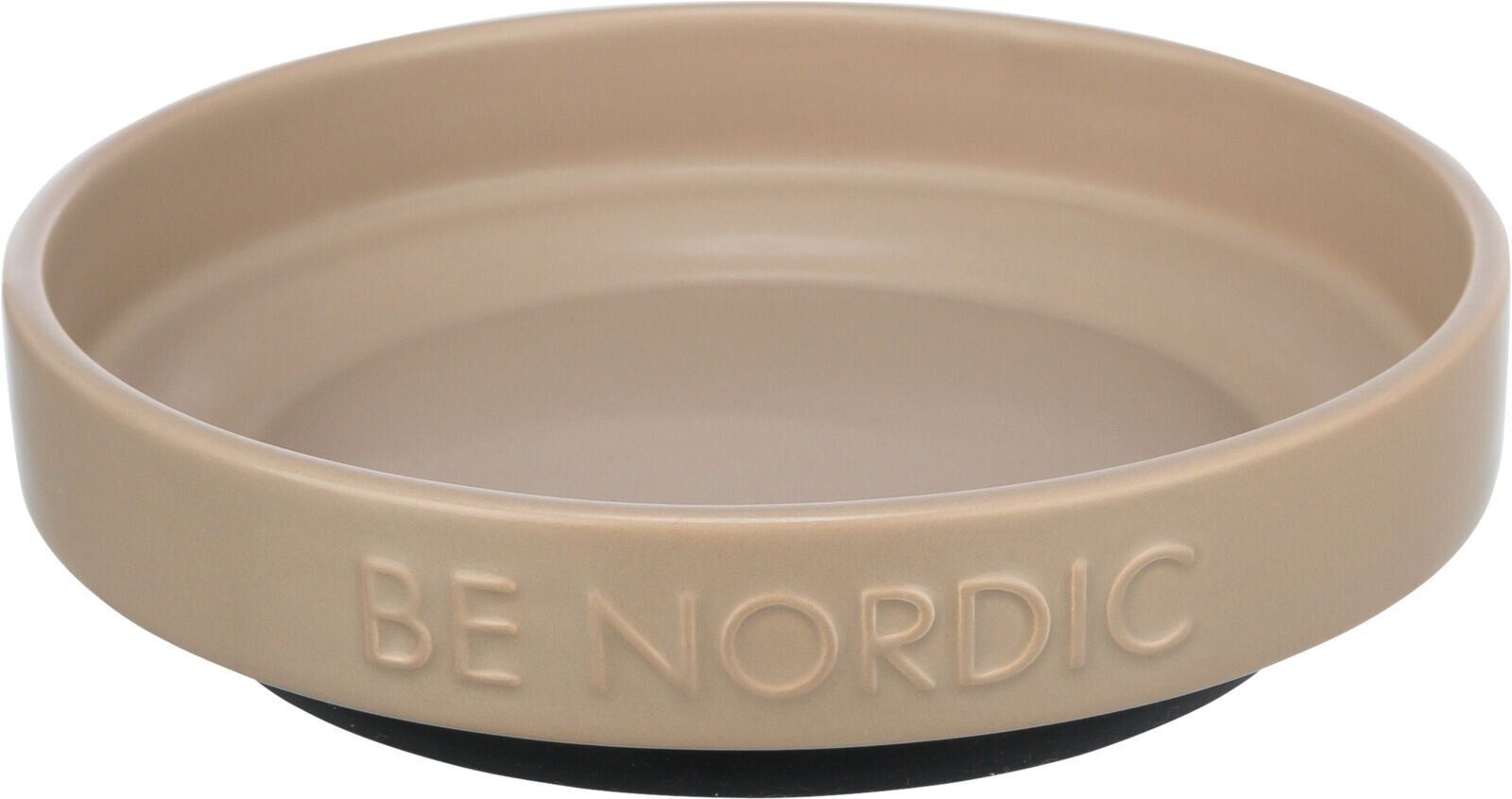 BE NORDIC keramická miska plytká, 0.3l / 16 cm, šedohnědá TRIXIE