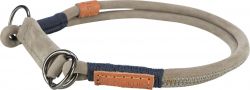 BE NORDIC kulatý polostahovací kožený obojek, S-M: 40 cm/8 mm, šedá TRIXIE
