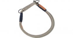 BE NORDIC kulatý polostahovací kožený obojek, S-M: 40 cm/8 mm, šedá TRIXIE