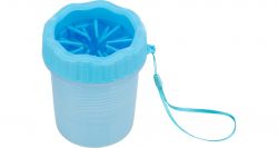 PAW CLEANER - kalíšek k čištění tlapek, S-M, silikon/plast, modrá