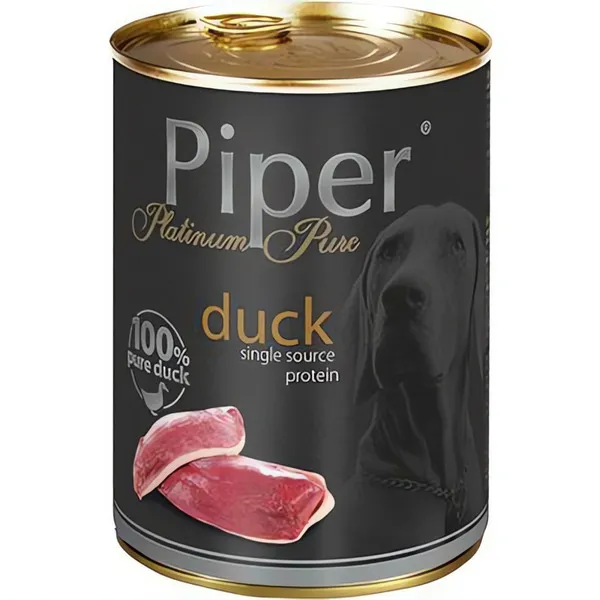 PIPER PLATINUM PURE čisté kachní, konzerva pro psy 400 g