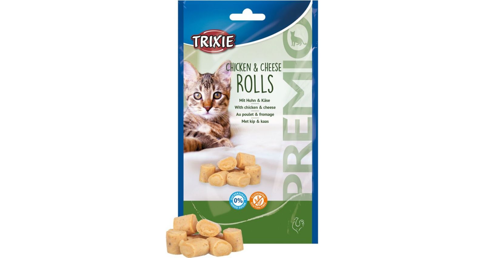 PREMIO Chicken & Cheese Rolls - válečky s kuřetem a sýrem, 50 g TRIXIE