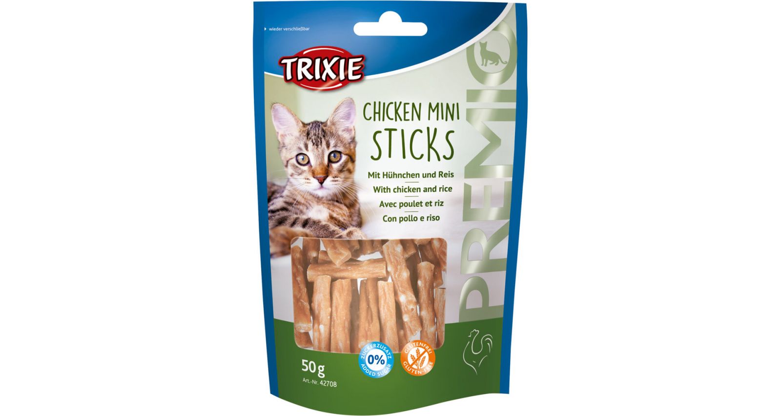 Premio MINI STICKS - mini tyčinky kuřecí s rýží 50 g TRIXIE