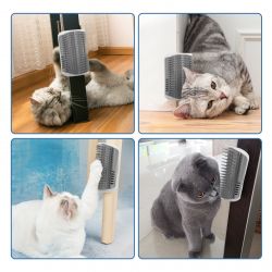 Rohový masážní kartáč s catnipem 13x8,5cm - M Nobleza
