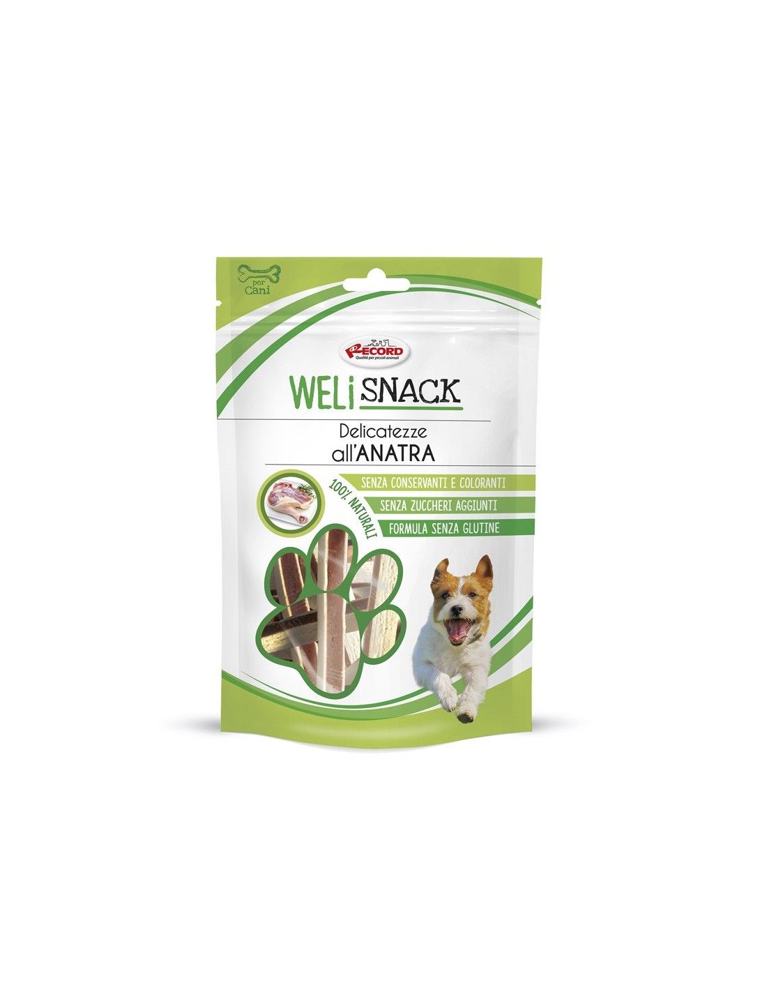 Weli Snack Masový pamlsek kachní sendvič 75g Record