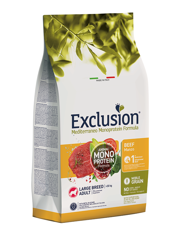 Exclusion Mediterraneo Adult Large Beef 12kg