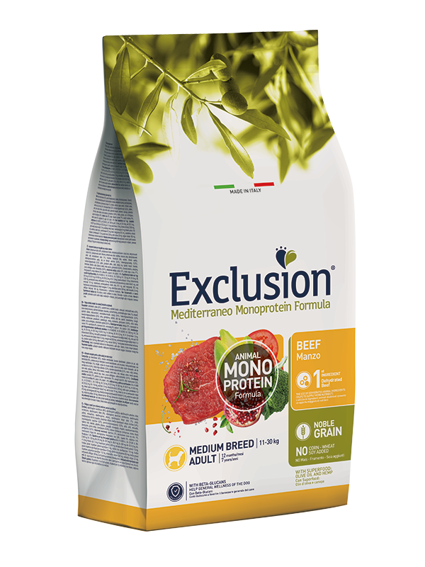 Exclusion Mediterraneo Adult Medium Beef 12kg