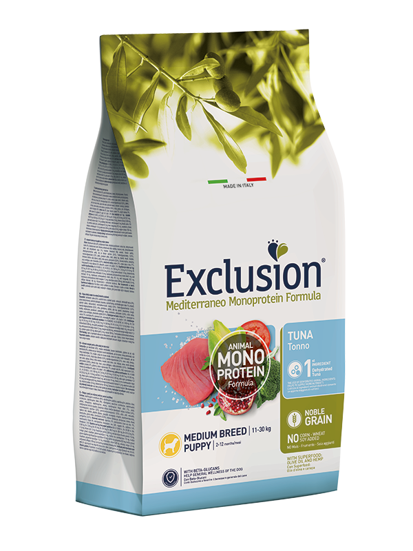 Exclusion Mediterraneo Puppy Medium Tuna 12kg