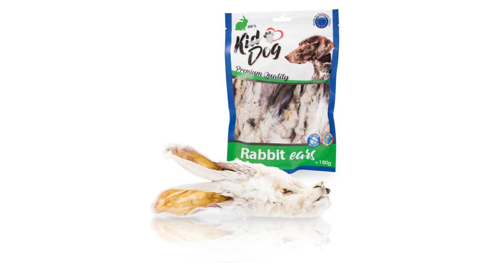 KIDDOG králičí uši se srstí 180 g