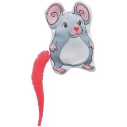 Myška emotivní s catnipem, barevný ocásek, 7.5 cm, látka, 5 druhů TRIXIE