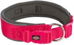 PREMIUM obojek extra široký, S-M: 33-42 cm/35 mm, fuchsia/grafit