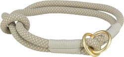Soft Rope kulatý polostahovací obojek, S: 35 cm/ 10 mm, šedá/světlešedá TRIXIE