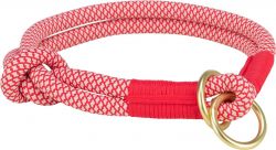 Soft Rope kulatý polostahovací obojek, XS-S: 30 cm/ 10 mm, červená/krémová