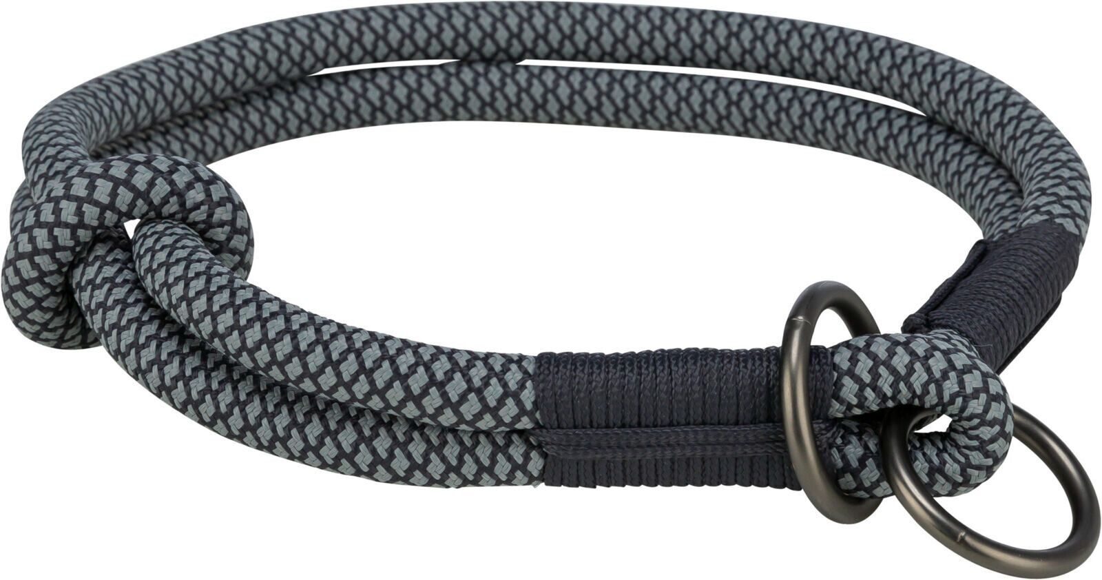 Soft Rope kulatý polostahovací obojek, XS-S: 30 cm/ 10 mm, černá/šedá TRIXIE