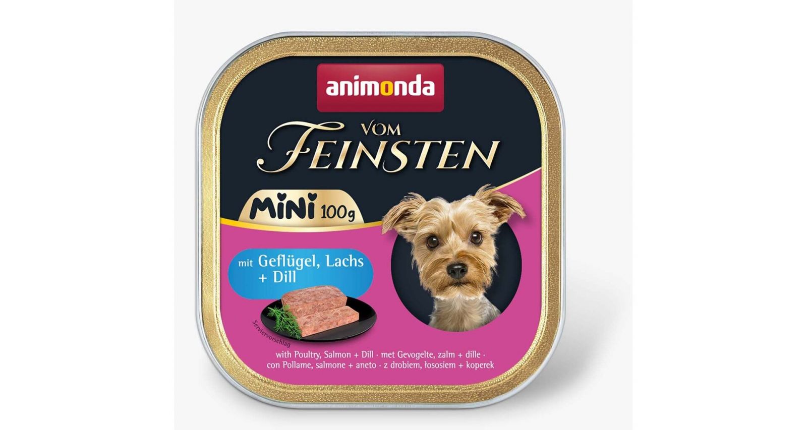 ANIMONDA paštika Vom Feinsten MINI - drůbeží, losos, kopr pro psy 100 g