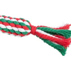 Xmas CANDY - vánoční uzlovaný bombon , 24 cm, bavlněné lano TRIXIE