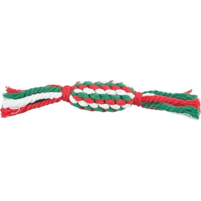 Xmas CANDY - vánoční uzlovaný bombon , 24 cm, bavlněné lano TRIXIE