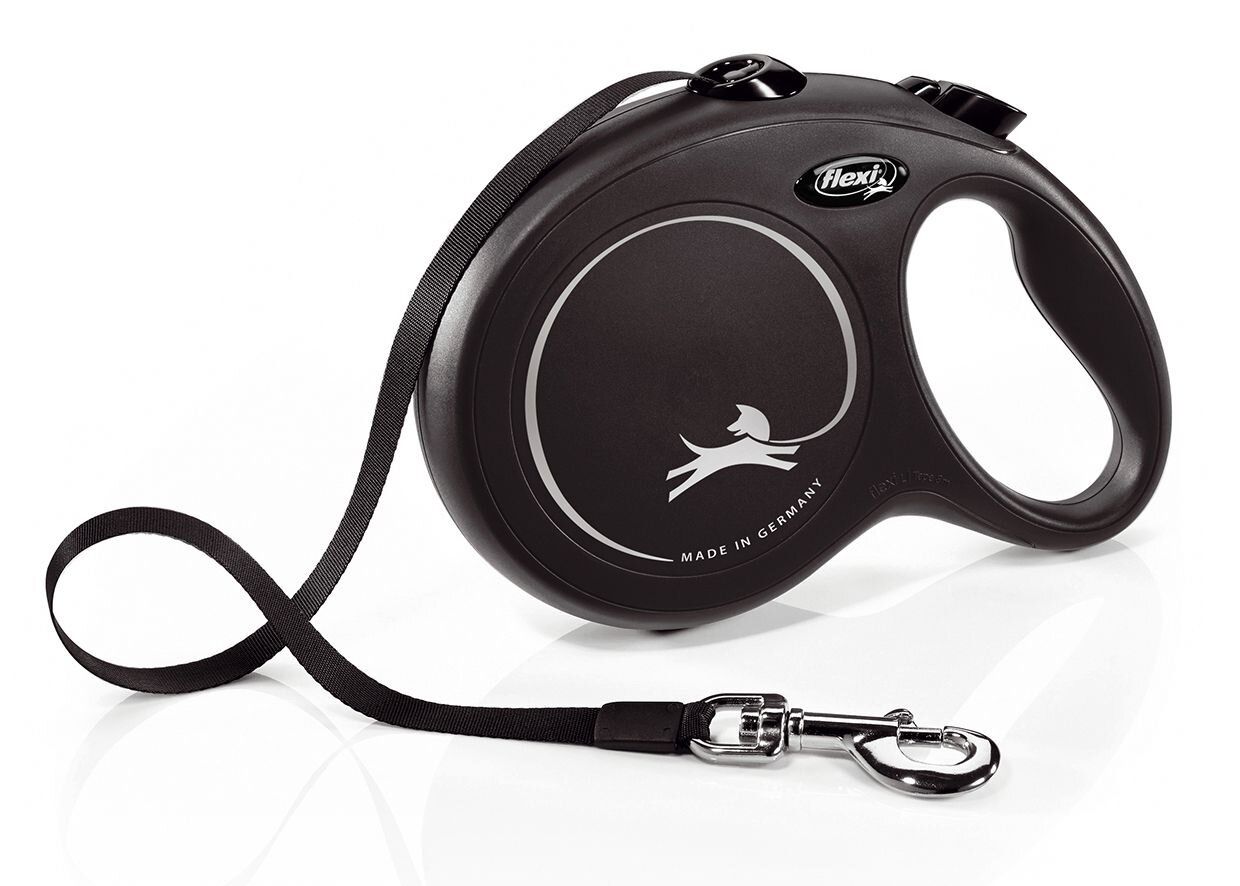 Flexi New Classic L pásek 8 m, max. 50 kg, černá