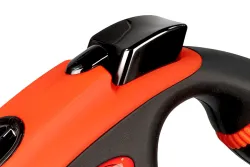 Flexi Xtreme L pásek 5 m, max. 65 kg, černá/oranžová