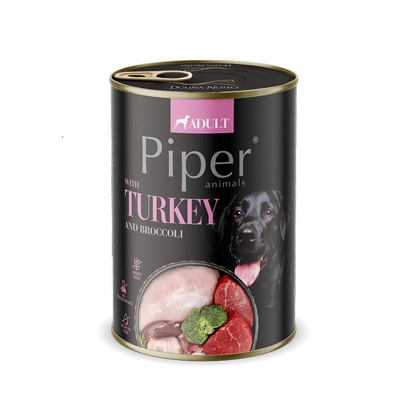 PIPER s krůtou a brokolicí, konzerva pro psy 400g