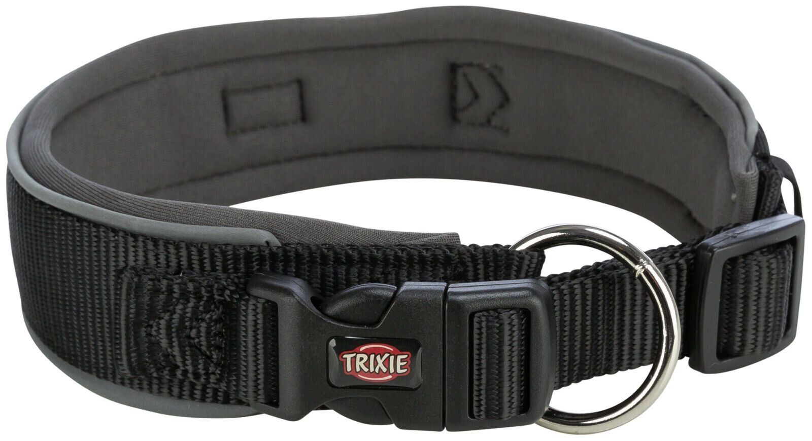 PREMIUM obojek extra široký, S-M: 33-42 cm/35 mm, černá/grafit TRIXIE