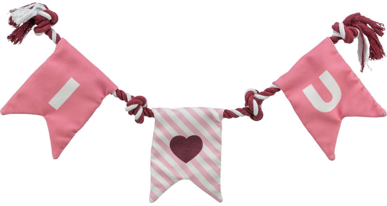 Valentine´s rope - valentýnská hračka pro psy - lano s uzly, bavlna, 50cm TRIXIE
