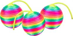 Chrastící duhový míček , 4 cm, polyester TRIXIE