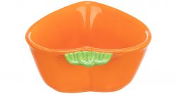 Keramická miska MRKEV (morče,králík), 180 ml/ 12 x 11 cm, oranžová TRIXIE