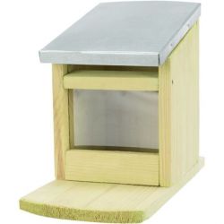 Krmná stanice pro veverky 12 x18 x 24 cm, přírodní borové dřevo/kov TRIXIE