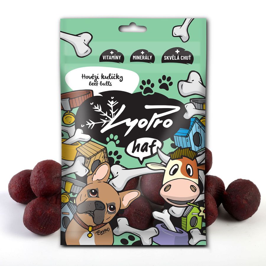 LyoPro Dog Hovězí kuličky 70g