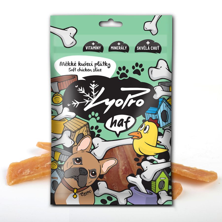 LyoPro Dog Měkké kuřecí plátky 70g