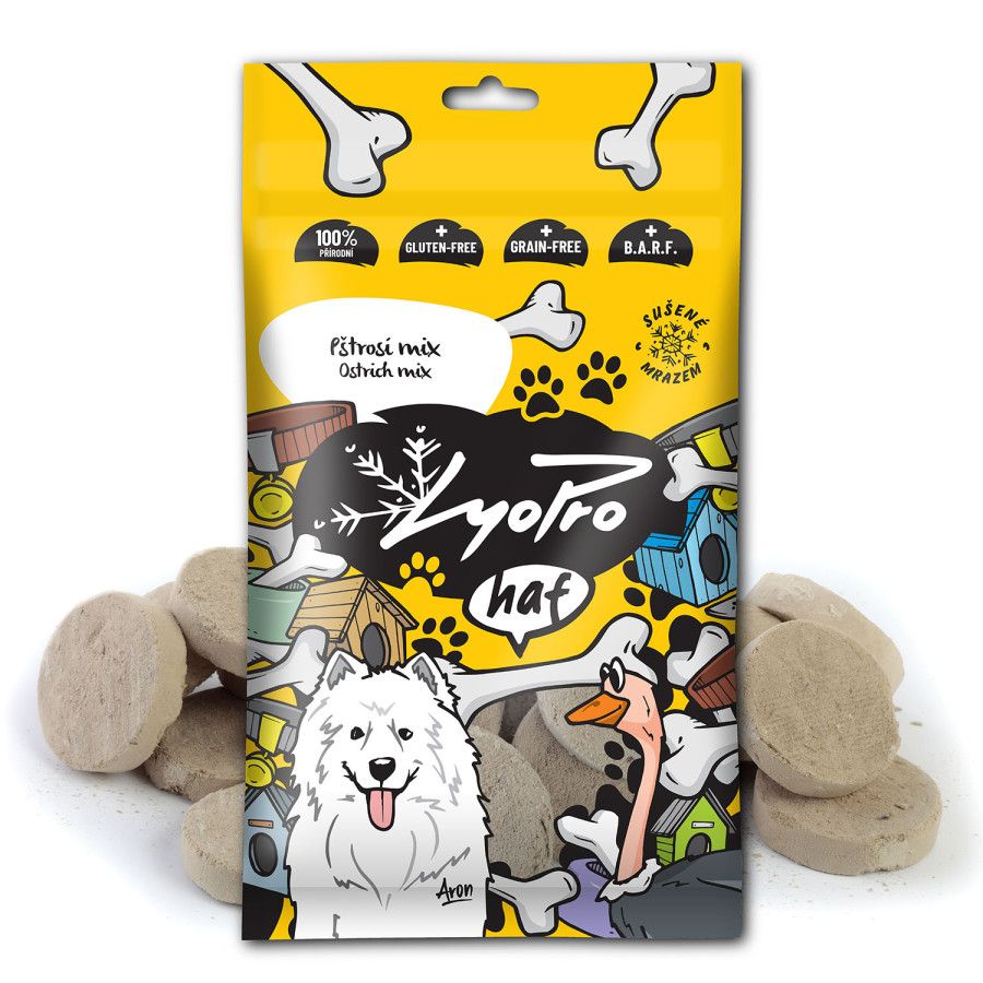 LyoPro Dog Pštrosí mix 50g