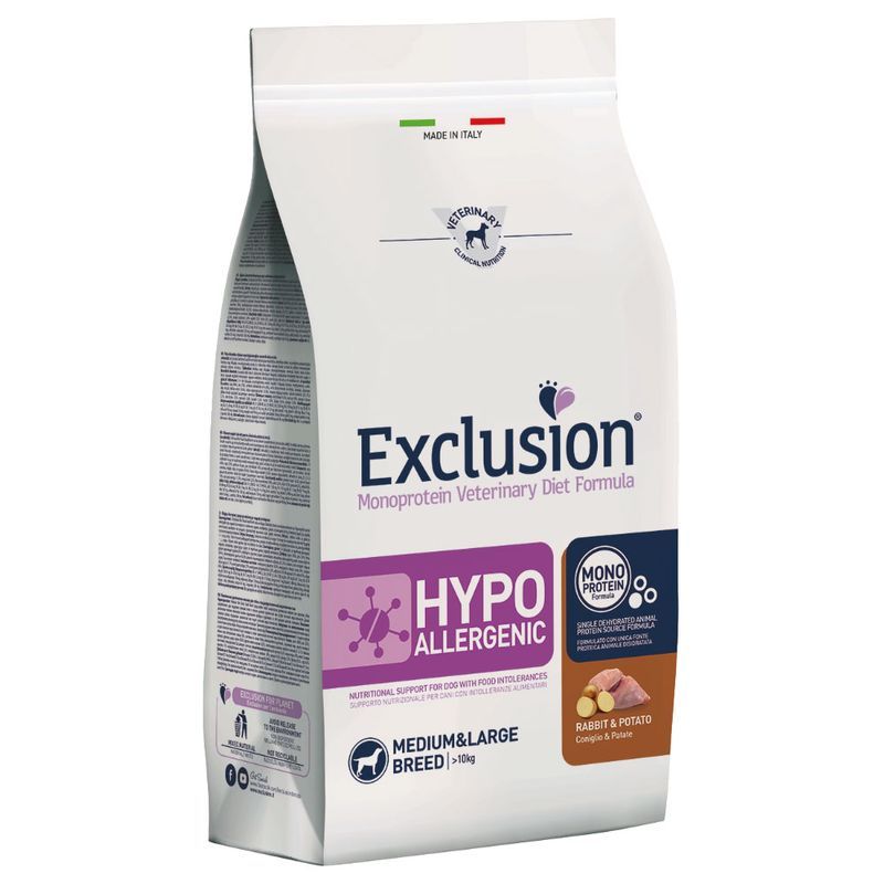 Exclusion Diet Hypoallergenic M/L Rabbit & Potato 12kg