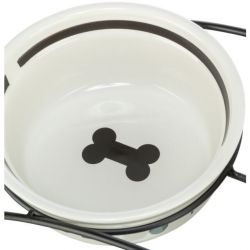 Keramická miska FOOD, bílá/černá 0,25 l/ ø 13 cm TRIXIE