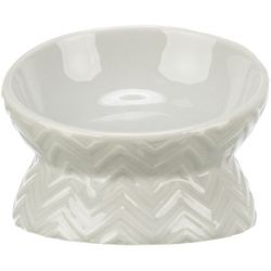 Keramická miska vyvýšená, ergonomický tvar, 0,15 l / 13 cm, světlešedá TRIXIE